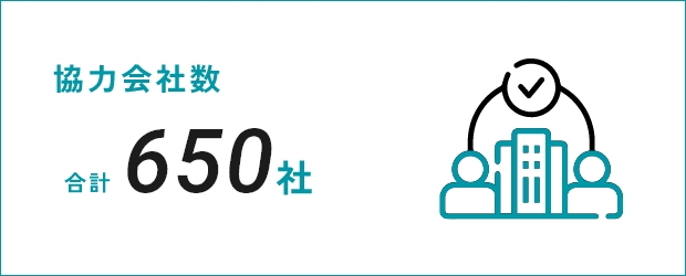 協力会社数 合計650社