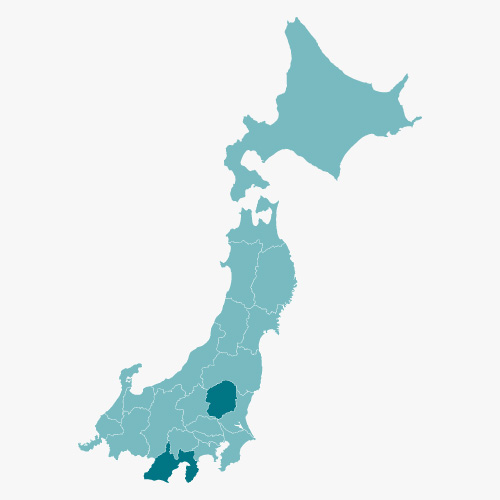 東日本地図 / 静岡県 栃木県